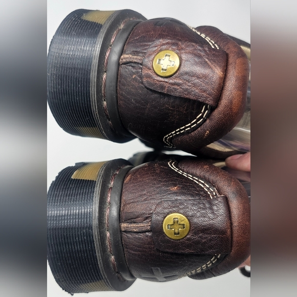 ***$OLD***Dr. Martens Oxford Brown Leather Low Top Shoes Size 7 Men 8 Women's - Picture 4 of 16